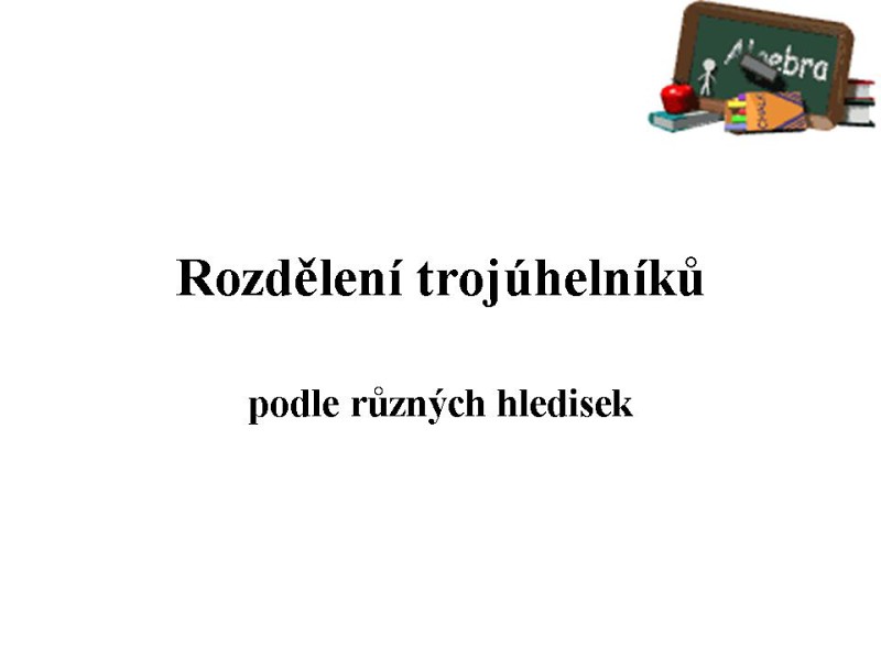 Rozdělení trojúhelníků